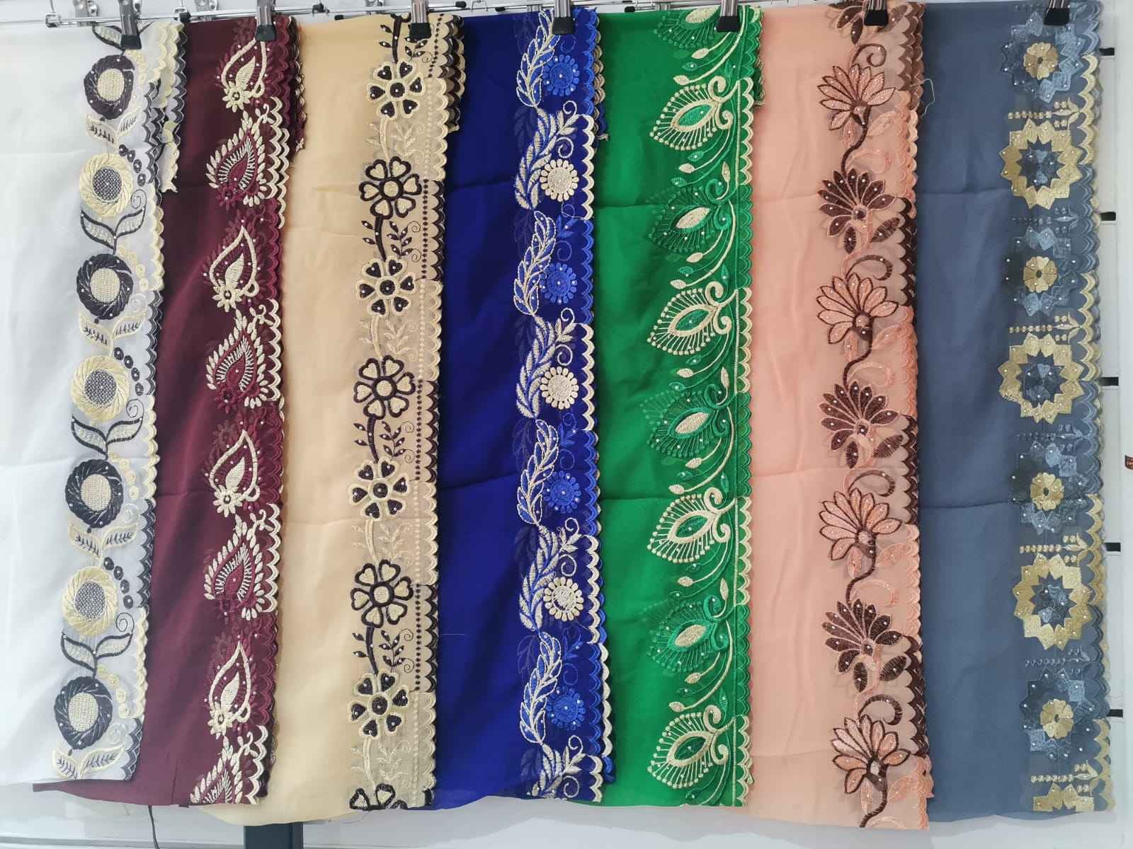 Chiffon Shawl – Multicolour Floral (view 3)