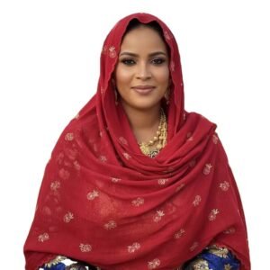 Red Floral Chiffon Shawl