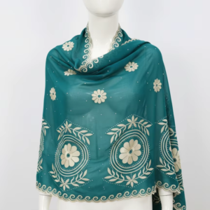 Chiffon Shawl – Floral with Stone Work, Middle East Style