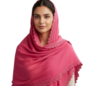 Viscose Hijab 110x180cm – Three Side Lace Finish