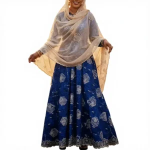 Chiffon Shawl – Floral with Stone Work, African Style