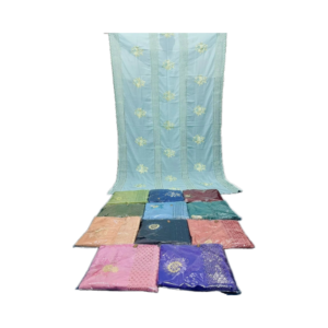 Swiss Voile Shawl – Eyelet Floral Motif