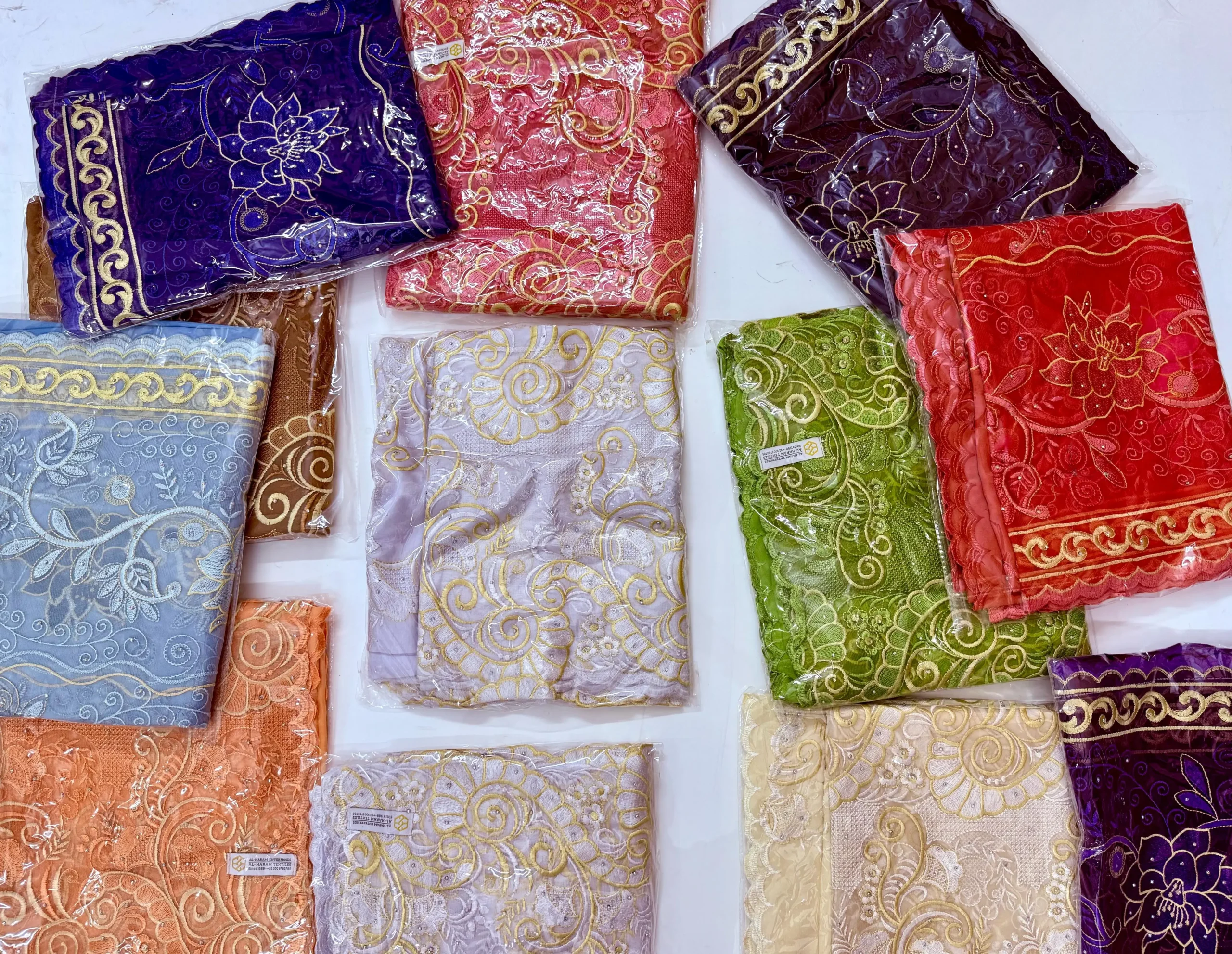 Chiffon Shawl – Floral with Stone Work, Ethnic Wrap (view 4)