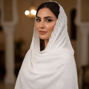 Cotton Hijab – Hollow Cotton, White