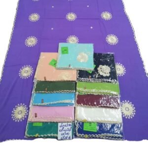 Swiss Voile Shawl – Floral on Cotton Voile