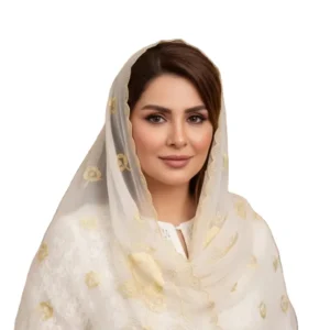 Chiffon Shawl – Daisy and Gold Paisley Feather Border