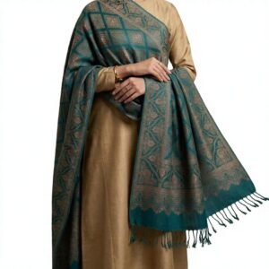 Geometric Diamond Jacquard Pashmina Shawl