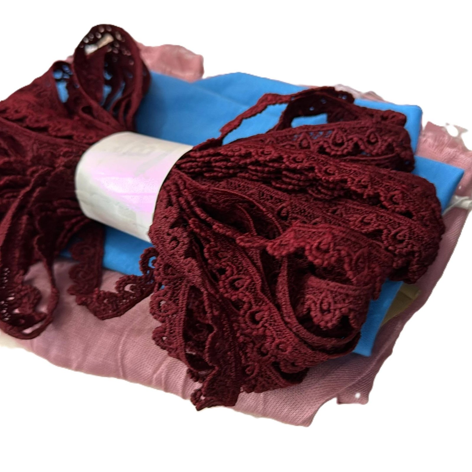 Floral Scroll Guipure Lace Trim – Water Soluble Openwork