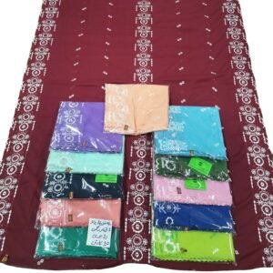 Swiss Voile Shawl – Bordered Motif with Picot Edge