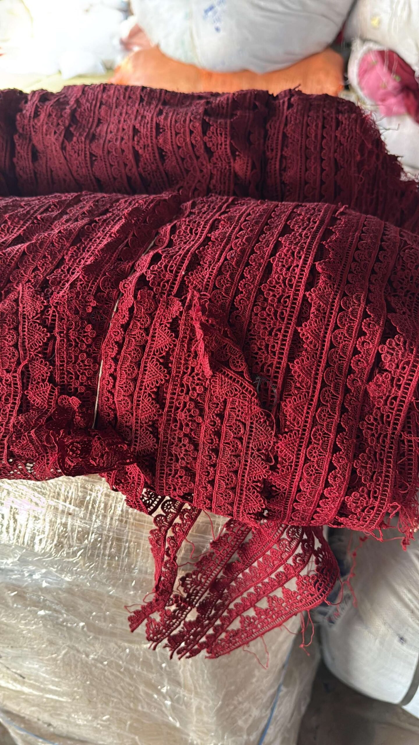 Floral Scroll Guipure Lace Trim – Water Soluble Openwork (view 5)