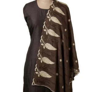Chiffon Shawl – Floral with Scalloped Edge, Soft Modest Wrap