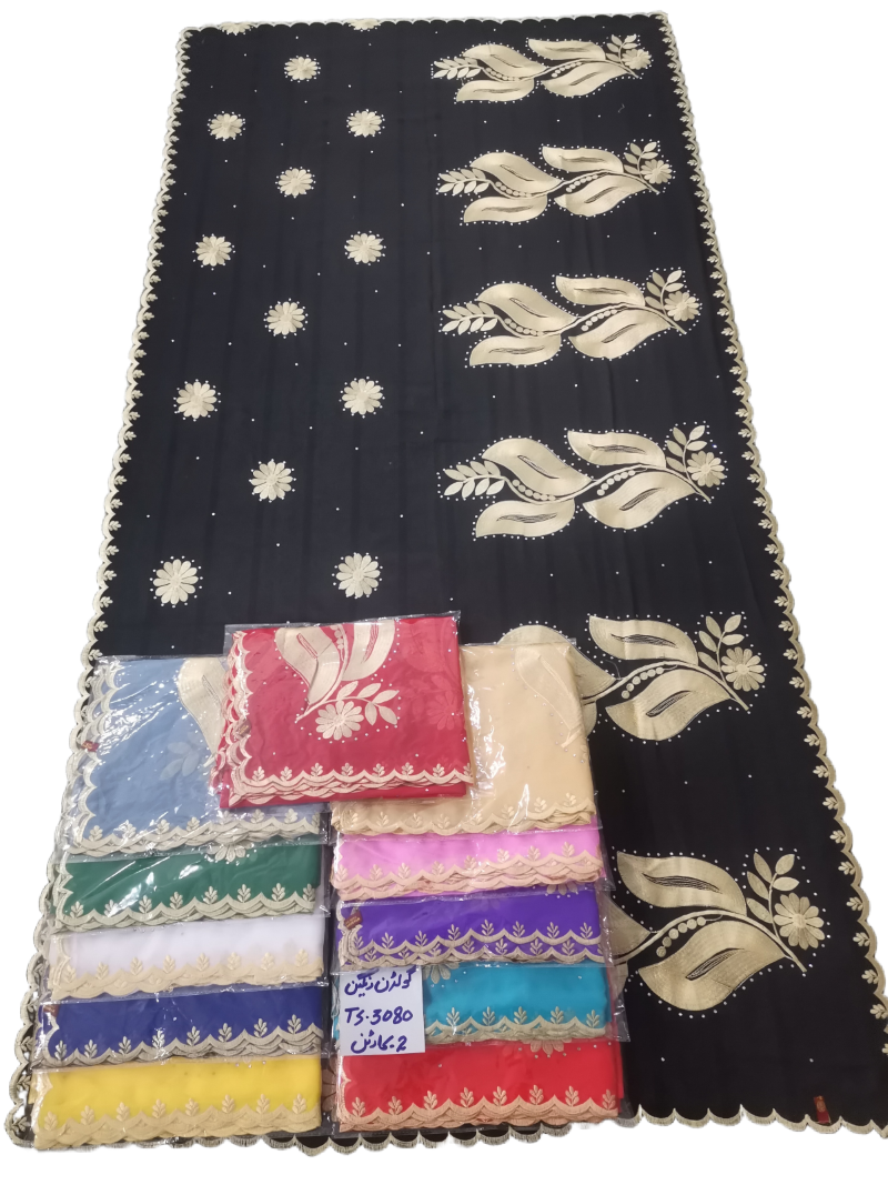 Swiss Voile Shawl – Floral Embroidered, Premium (view 3)