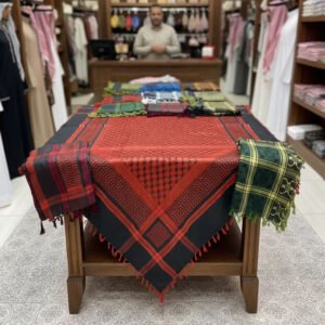 Premium Checkered Cotton Desert Scarf