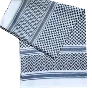 Woven Polyester Keffiyeh Shemagh, Red and White