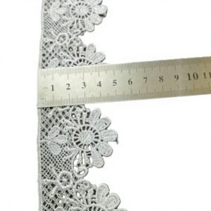 Hollow Guipure Floral Lace Trim 5cm – Scalloped Border