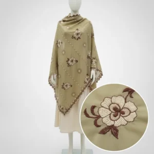 Chiffon Shawl – Golden Floral, Autumn