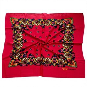 Floral Ethnic Print Babushka Square Scarf