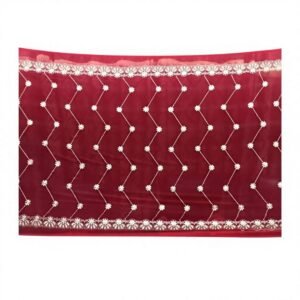 Chiffon Shawl – Red Geometric