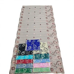 Chiffon Shawl – Rose Swirl with Stone Dot Column