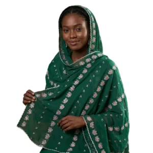 Chiffon Shawl – Floral Rosette, Wedding