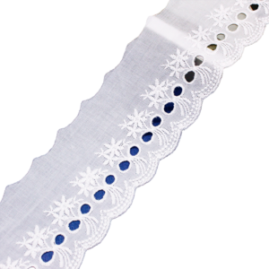 Broderie Anglaise Eyelet Lace Trim 7cm – Cotton Scalloped