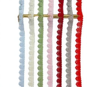 Cotton Floral Lace Trim 1.3cm – Narrow Scallop Edge