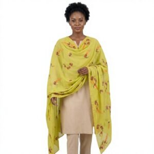 Swiss Voile Shawl – Bird and Floral