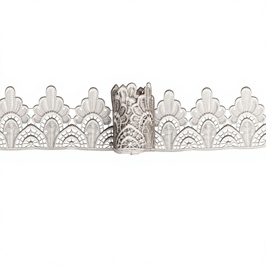 Fan Shell Scallop Guipure Lace Trim 6.5cm