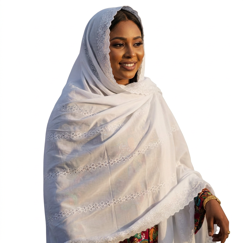 Swiss Voile Shawl – Floral Embroidered, Formal