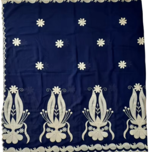 Swiss Voile Shawl – Floral Border