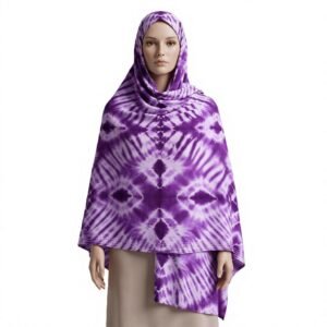 Viscose Tie Dye Shawl – Symmetrical Diamond Pattern