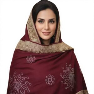 Medallion Embroidered Pashmina-Style Shawl