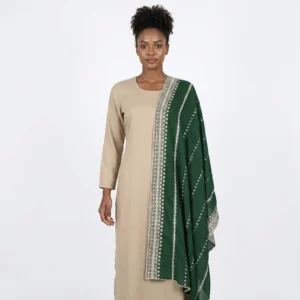 Chiffon Shawl – Floral Border, Soft Finish
