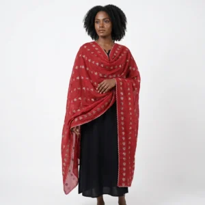 Chiffon Shawl – All Over Floral Sprig with Sequin