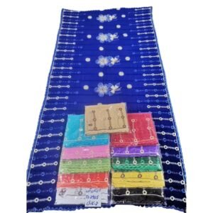 Chiffon Shawl – Eyelet Cutwork Column with Scalloped Border