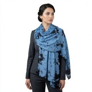 Shibori Viscose Shawl – Resist Dyed Crumple Pattern