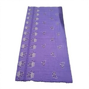 Swiss Voile Shawl – Floral with Scalloped Edge, Twelve Shades