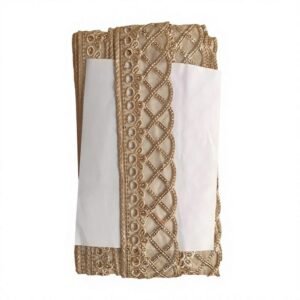 Gold Sequin Lace Insertion – Lattice Eyelet Band