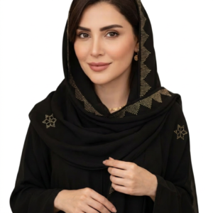 Star Rhinestone Floral Vine Embroidered Wrap