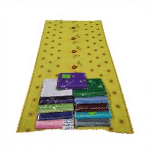 Chiffon Shawl – Floral with Lace Edge, Stone Work