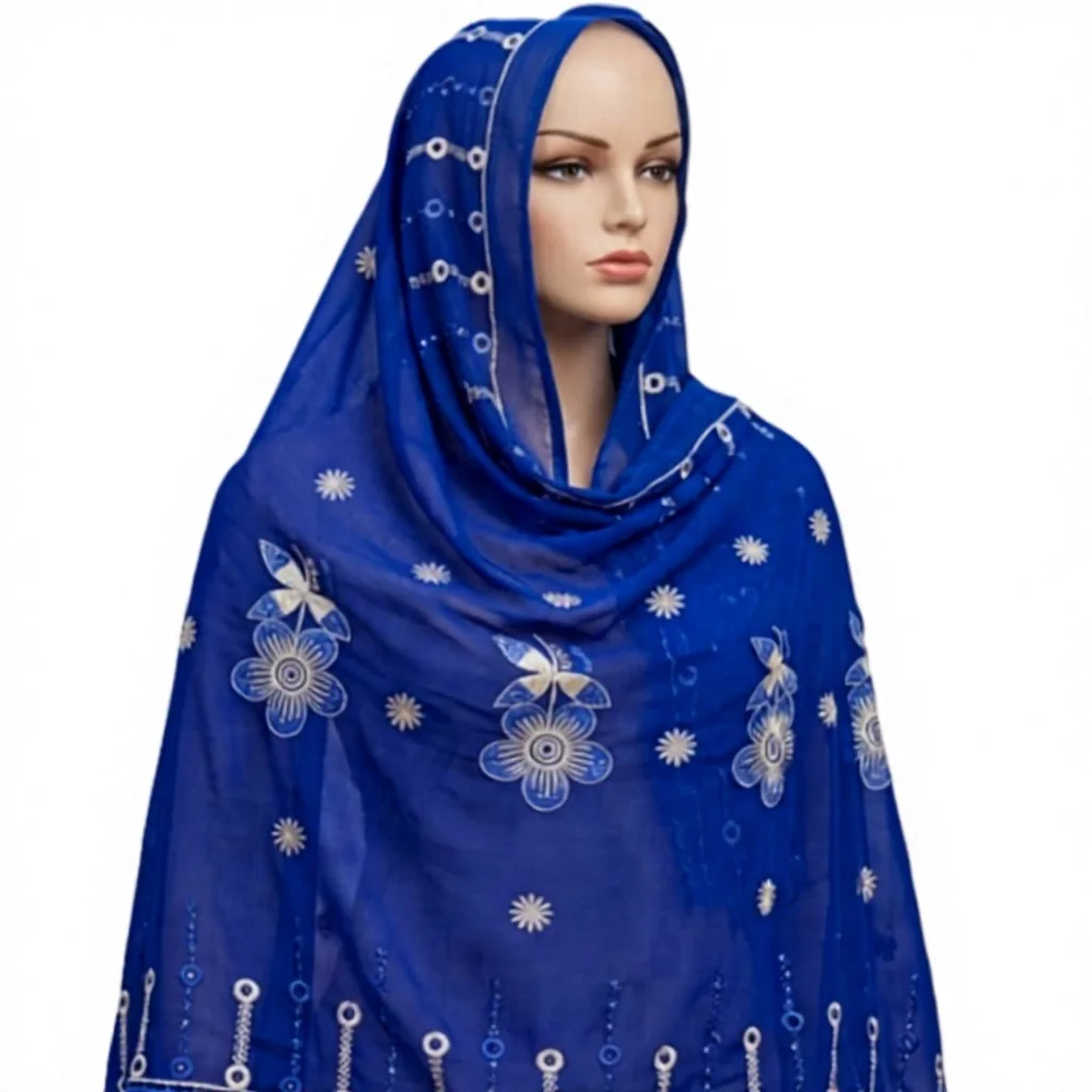 Chiffon Shawl – Eyelet with Scalloped Edge