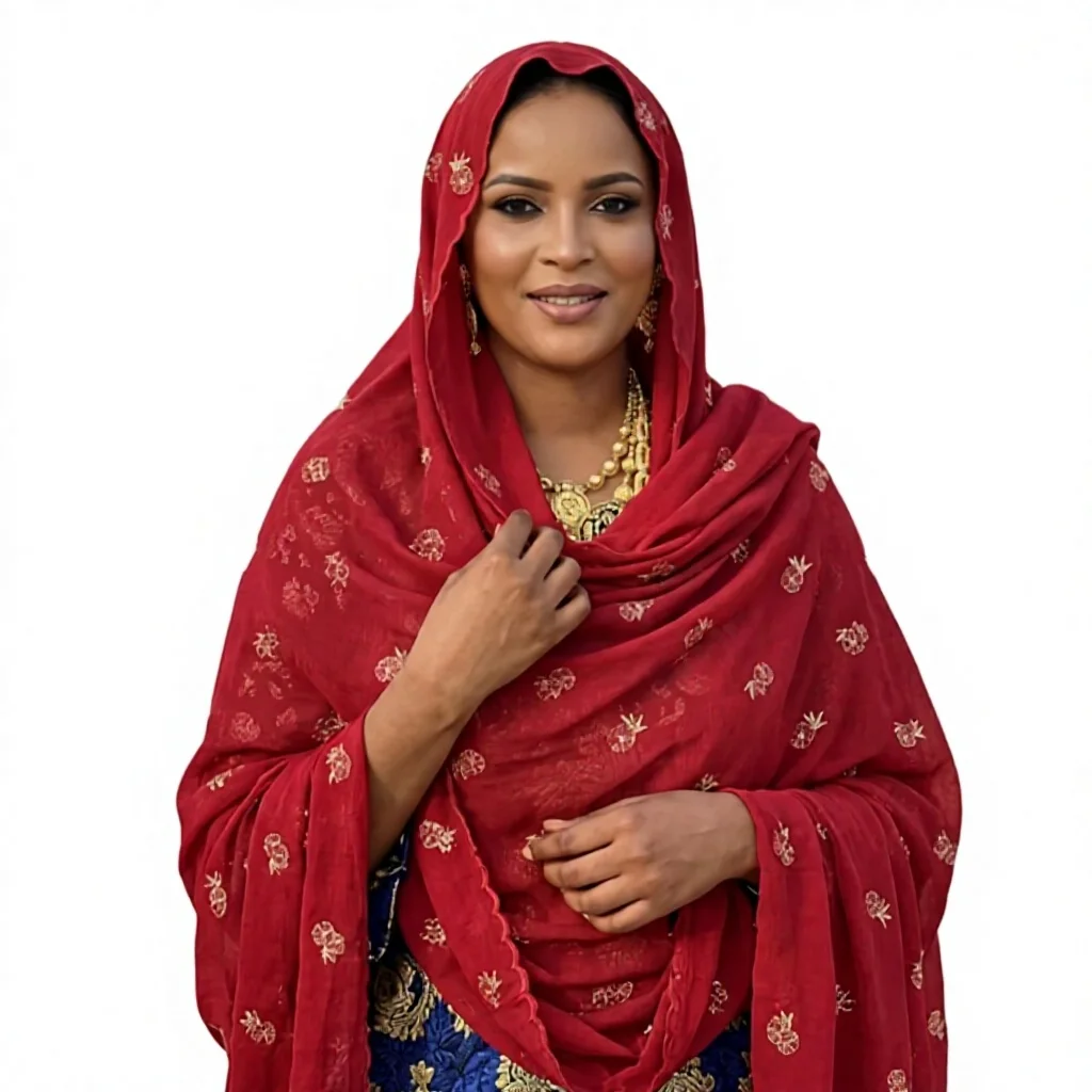 Chiffon Shawl – Geometric with Scalloped Edge, Bulk Scarf