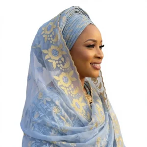 Chiffon Shawl – Sheer Floral with Stone Work
