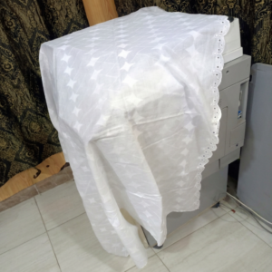 Organic Cotton Voile Fabric 120 GSM – Hollow Star Eyelet Lace Border