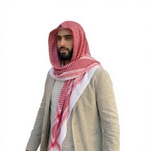 Woven Geometric Square Neck Scarf
