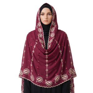 Swiss Voile Shawl – Floral Paisley
