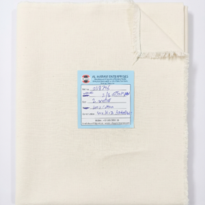 Warp Suede Ottoman Weave Cotton Fabric 220 GSM – Natural White