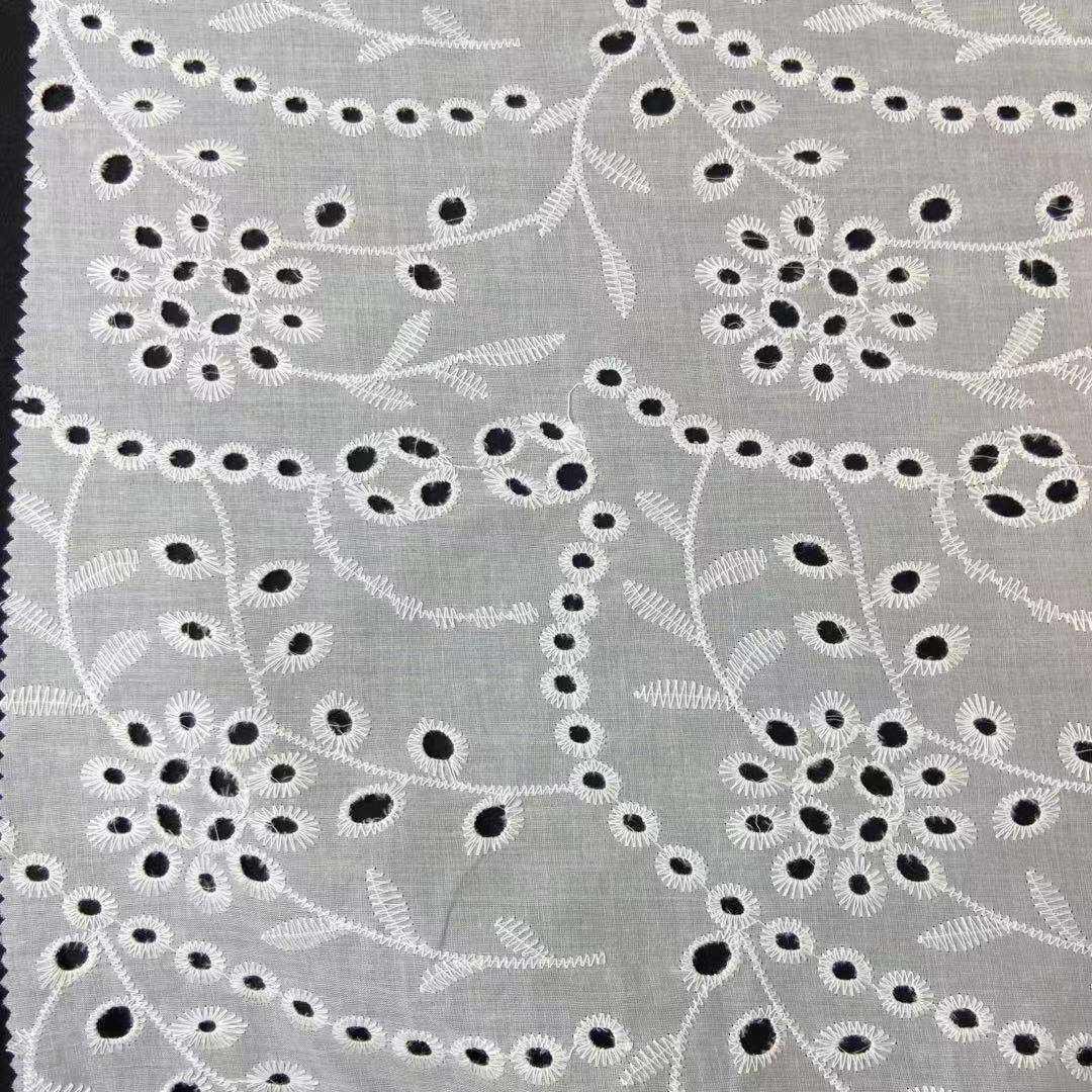 Cotton Voile Eyelet Embroidered Fabric 80 GSM (view 2)