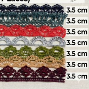 Water Soluble Guipure Lace Trim 3.5cm – Scallop Edge