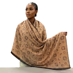 Sunburst Medallion Screen-Printed Shawl